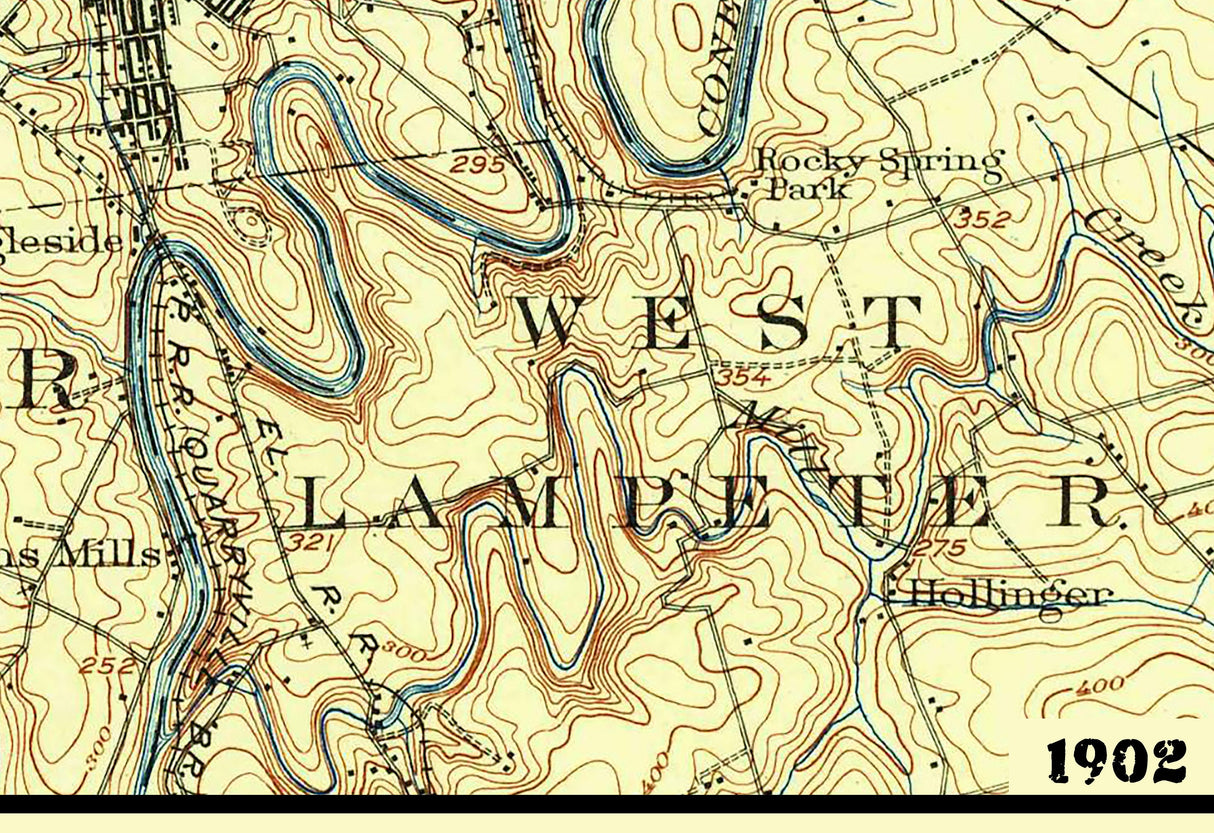 1902 Map of Lancaster Pennsylvania