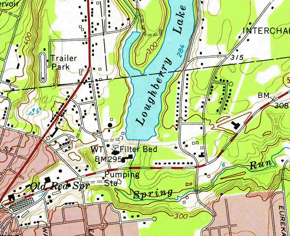 1967 Town Map of Saratoga Springs New York