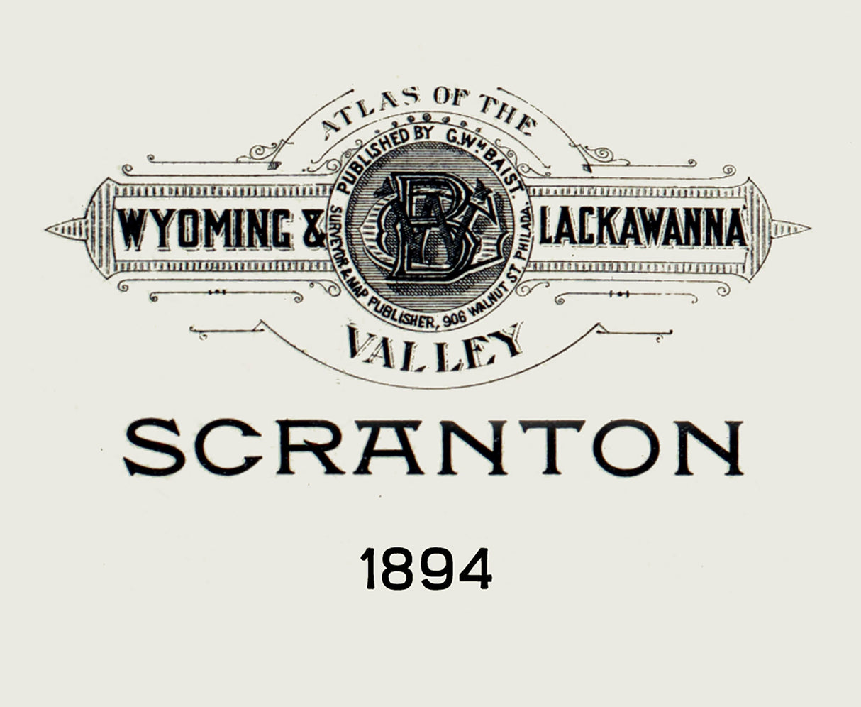 1894 Map of Scranton Pennsylvania
