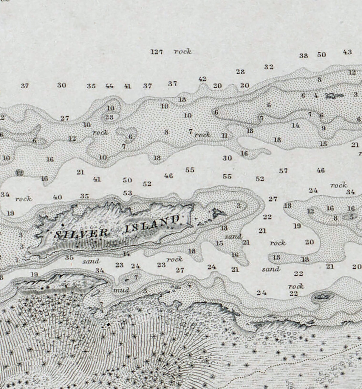 1858 Nautical Chart of Agate Harbor Michigan Lake Superior