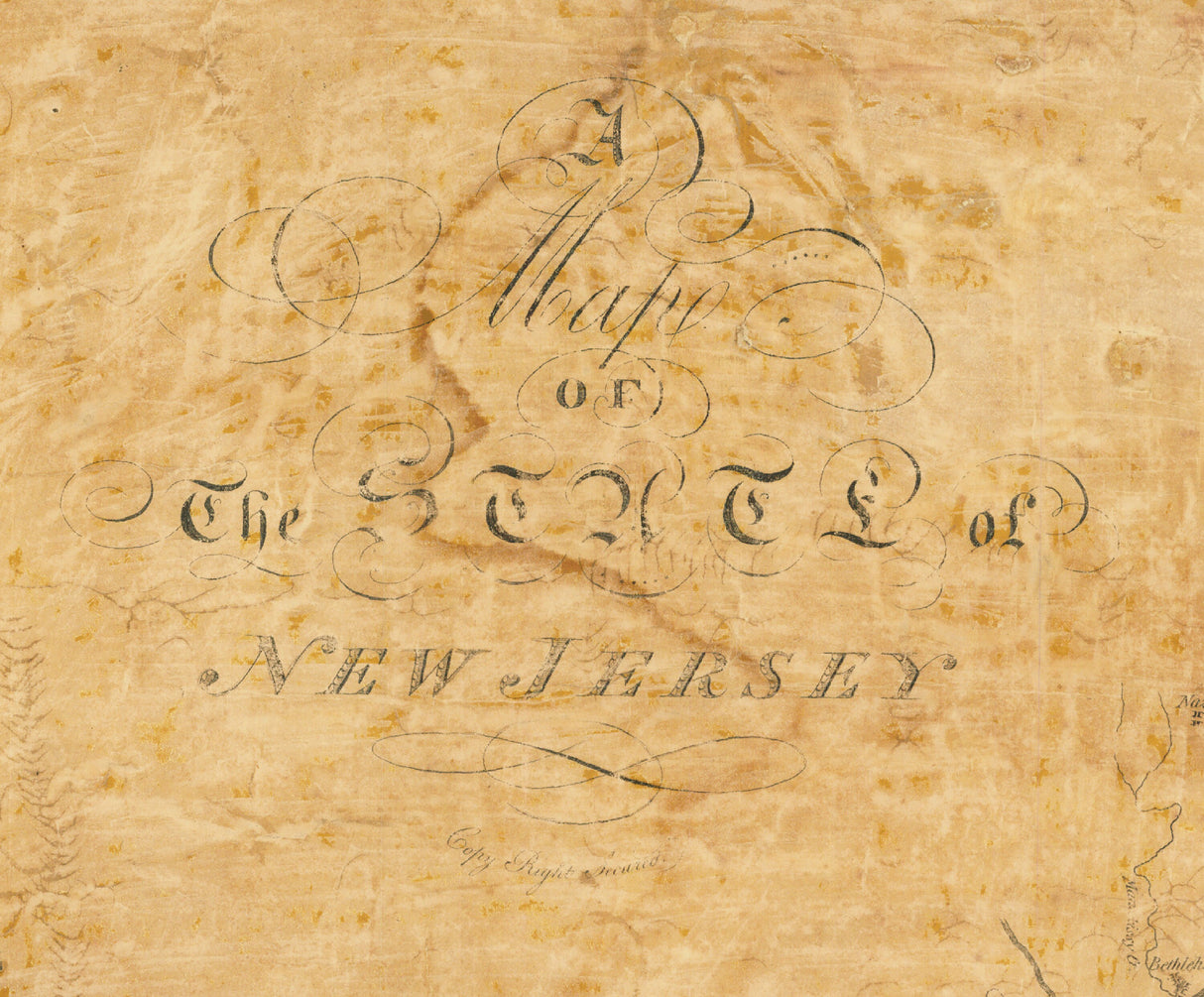 1812 Map of New Jersey