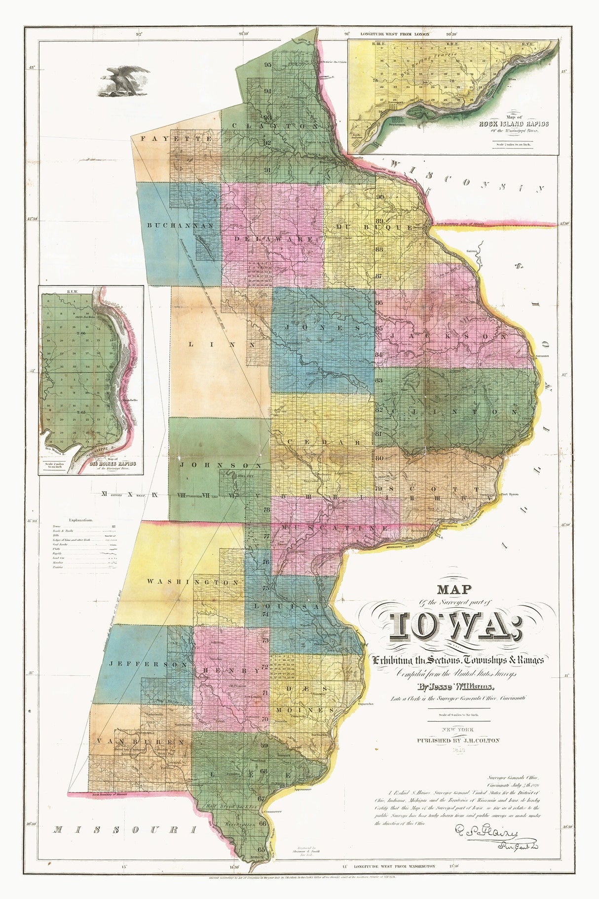 1840 Map of Iowa