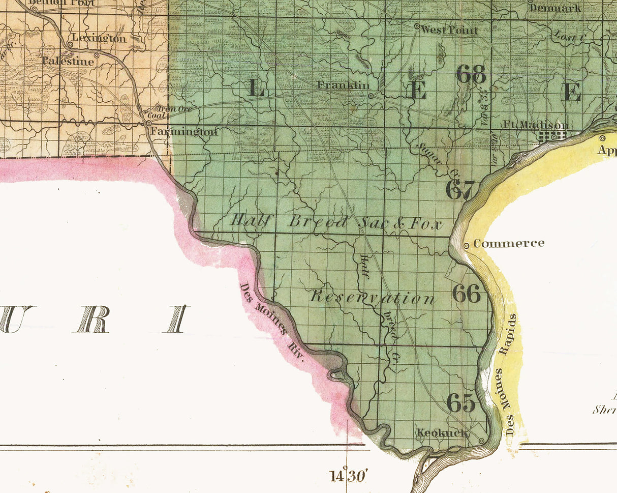 1840 Map of Iowa