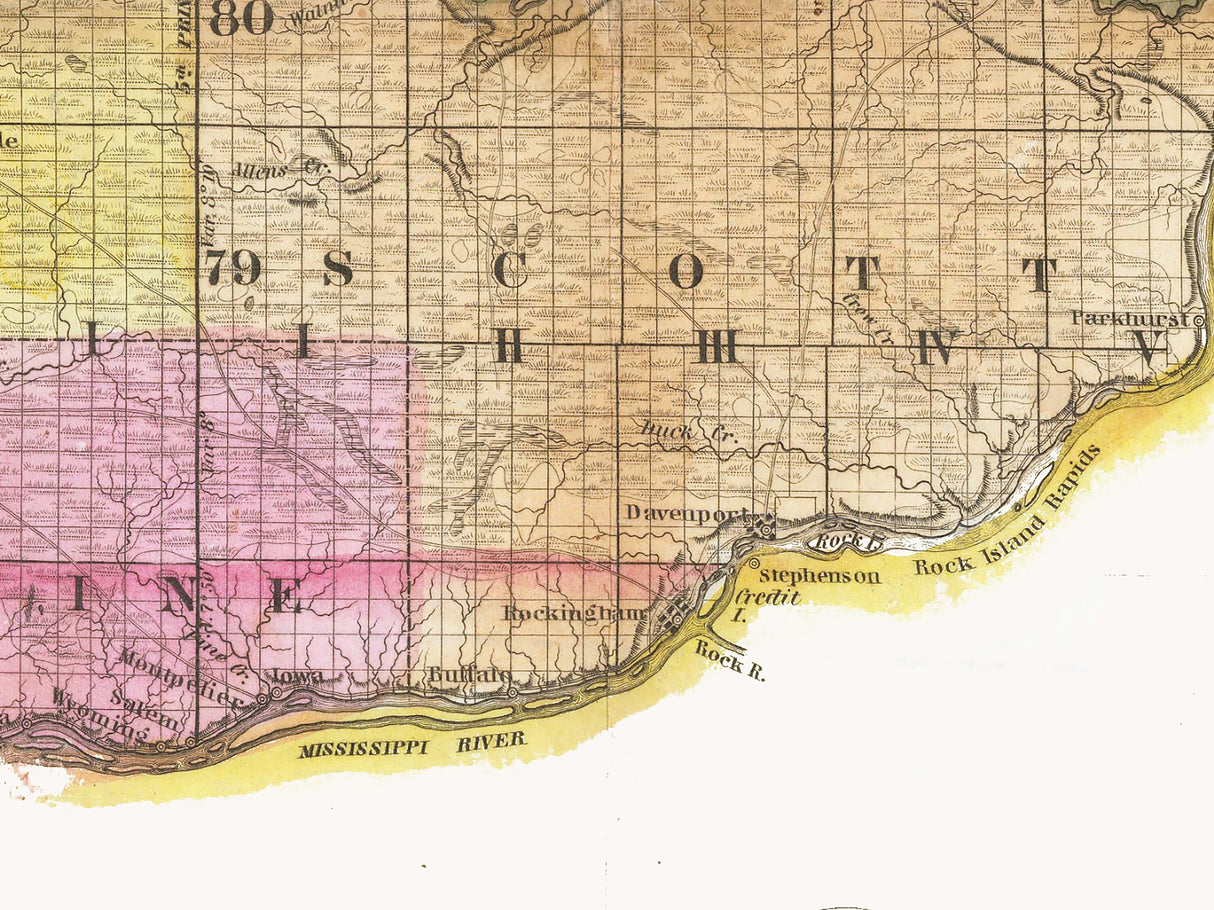 1840 Map of Iowa