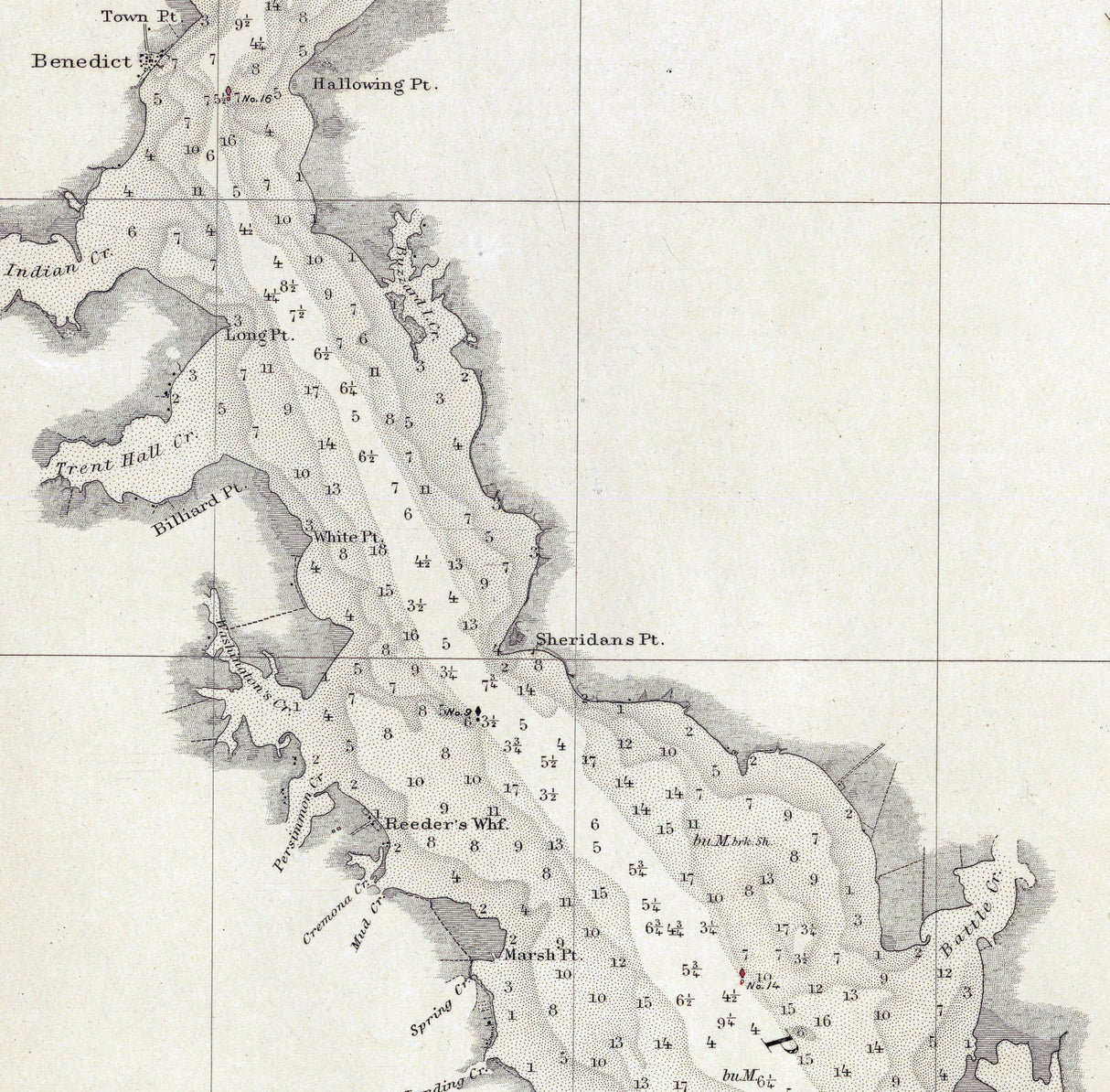 1859 Nautical Chart of Patuxent River Maryland Chesapeake Bay