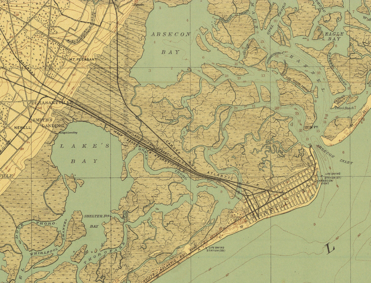 1888 Map of Egg Harbor New Jersey