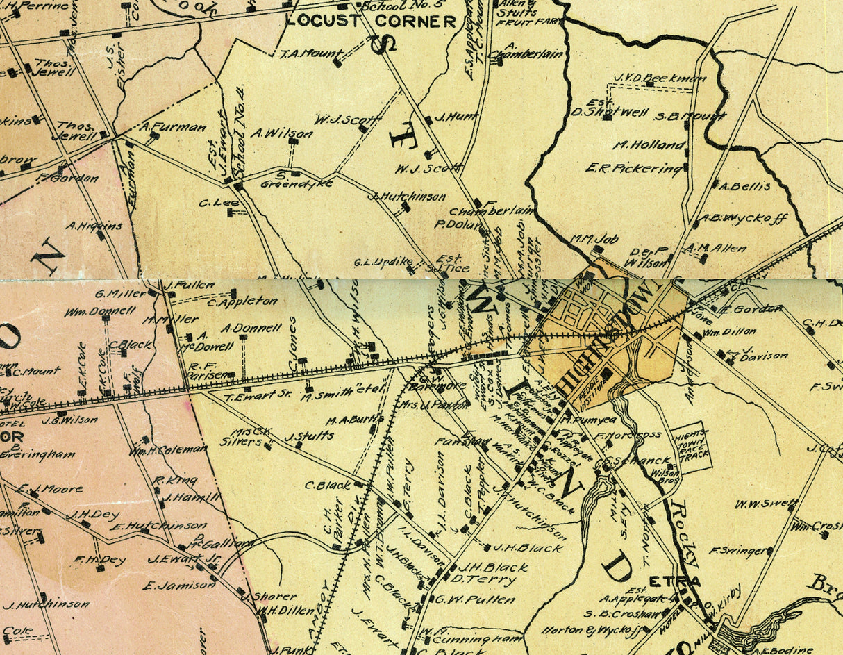 1903 Map of Mercer County New Jersey