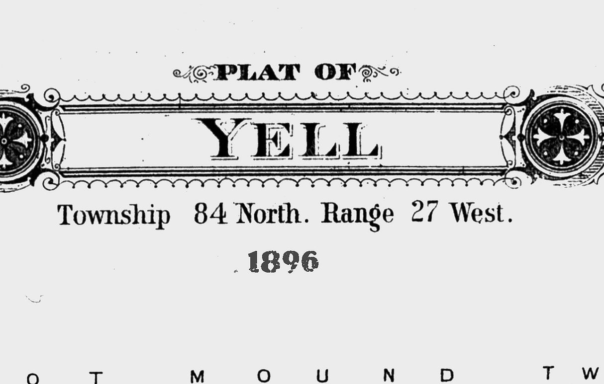 1896 Map of Yell Township Boone County Iowa