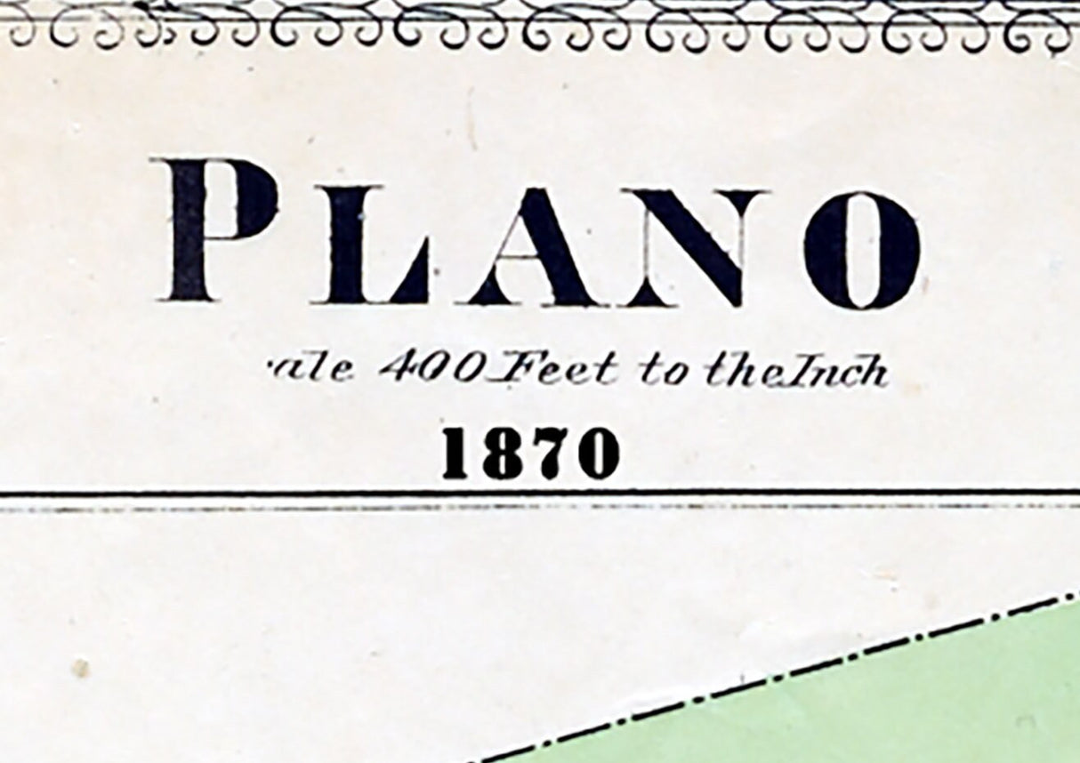 1870 Map of Plano Kendall County Illinois