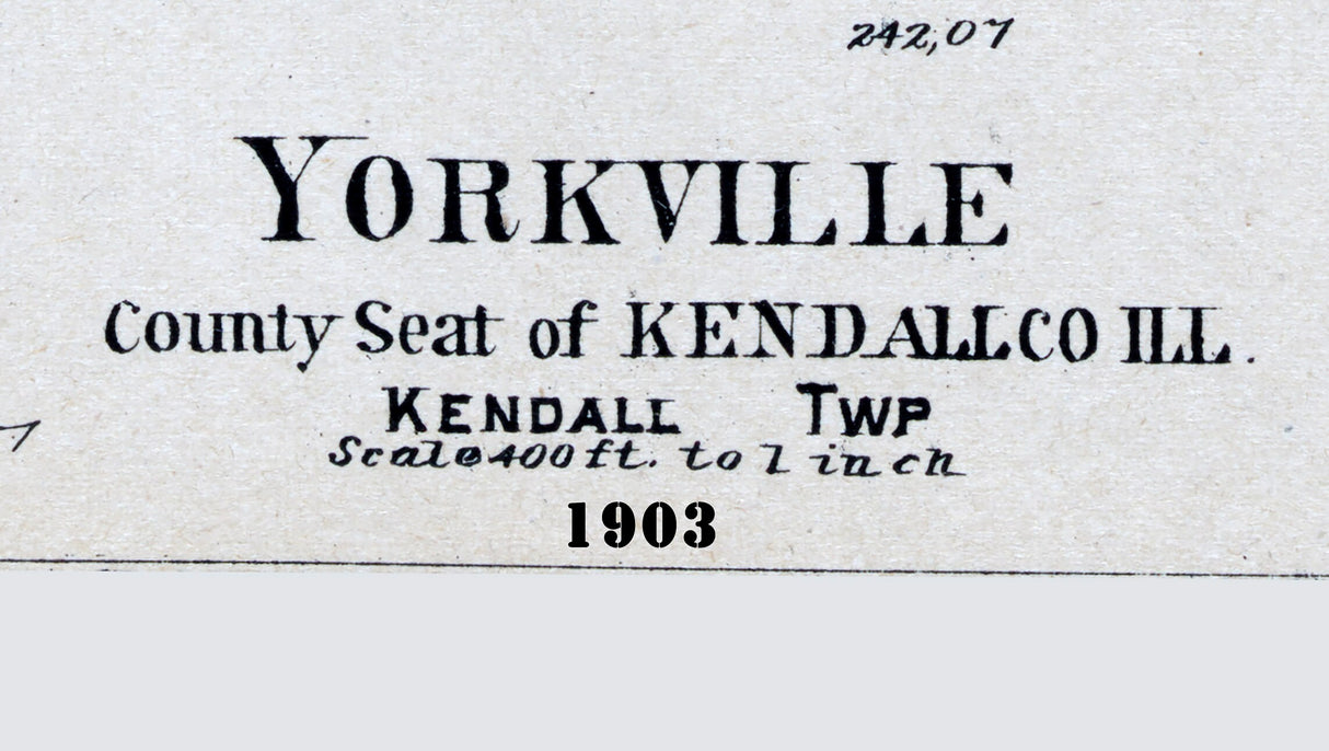 1903 Map of Yorkville and Bristol Kendall County Illinois