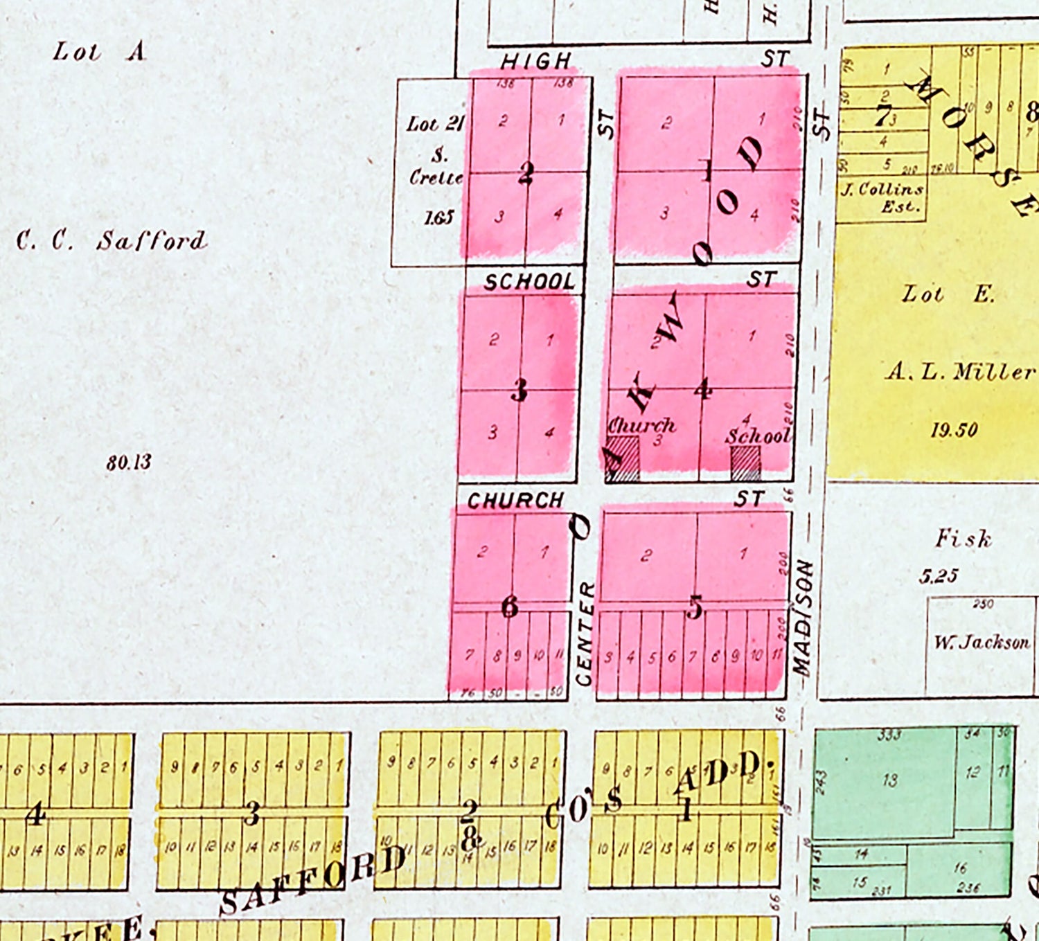 1904 Map of Hamilton Hancock County Illinois