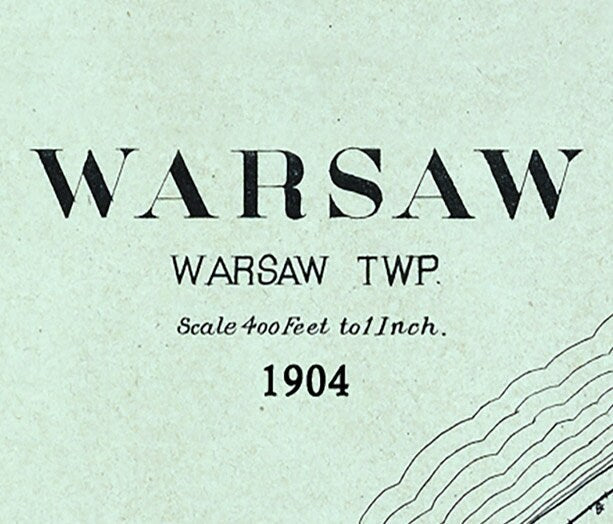 1904 Map of Warsaw Hancock County Illinois
