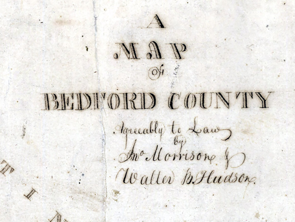1818 Map of Bedford County Pennsylvania