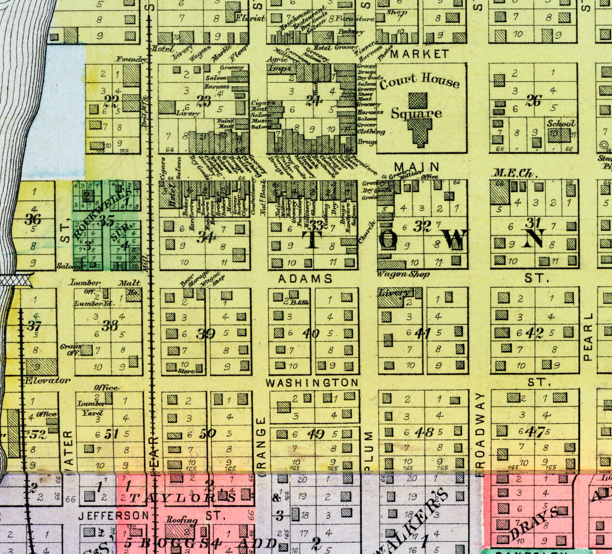 1891 Map of Havana Mason County Illinois