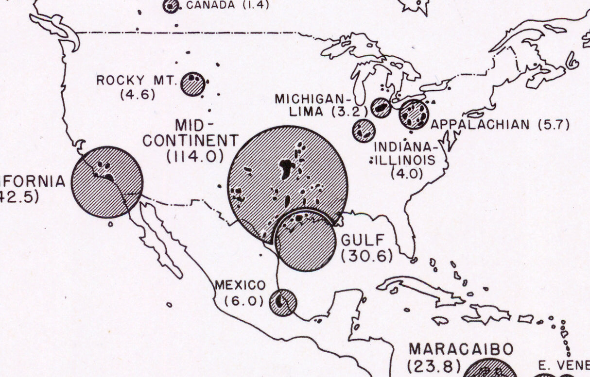 1942 Map of World Oil Production
