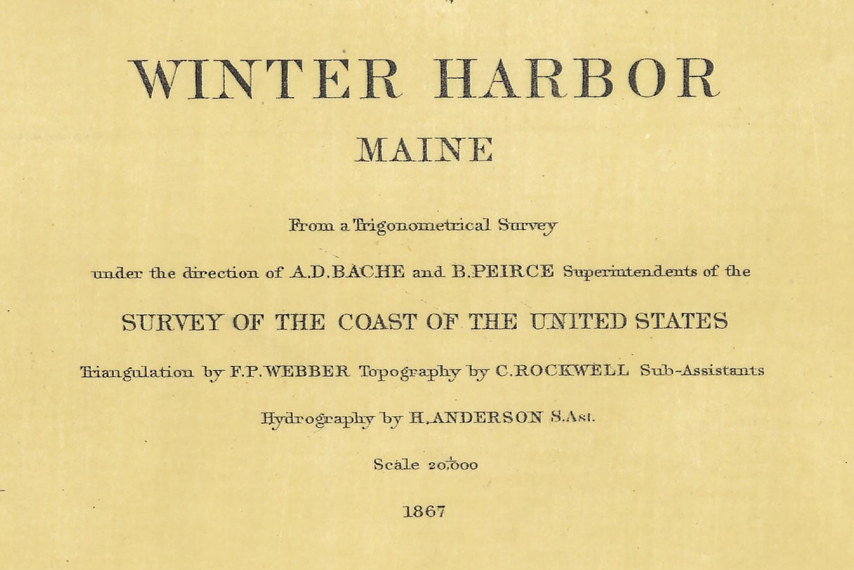 1867 Nautical Chart of Winter Harbor Maine