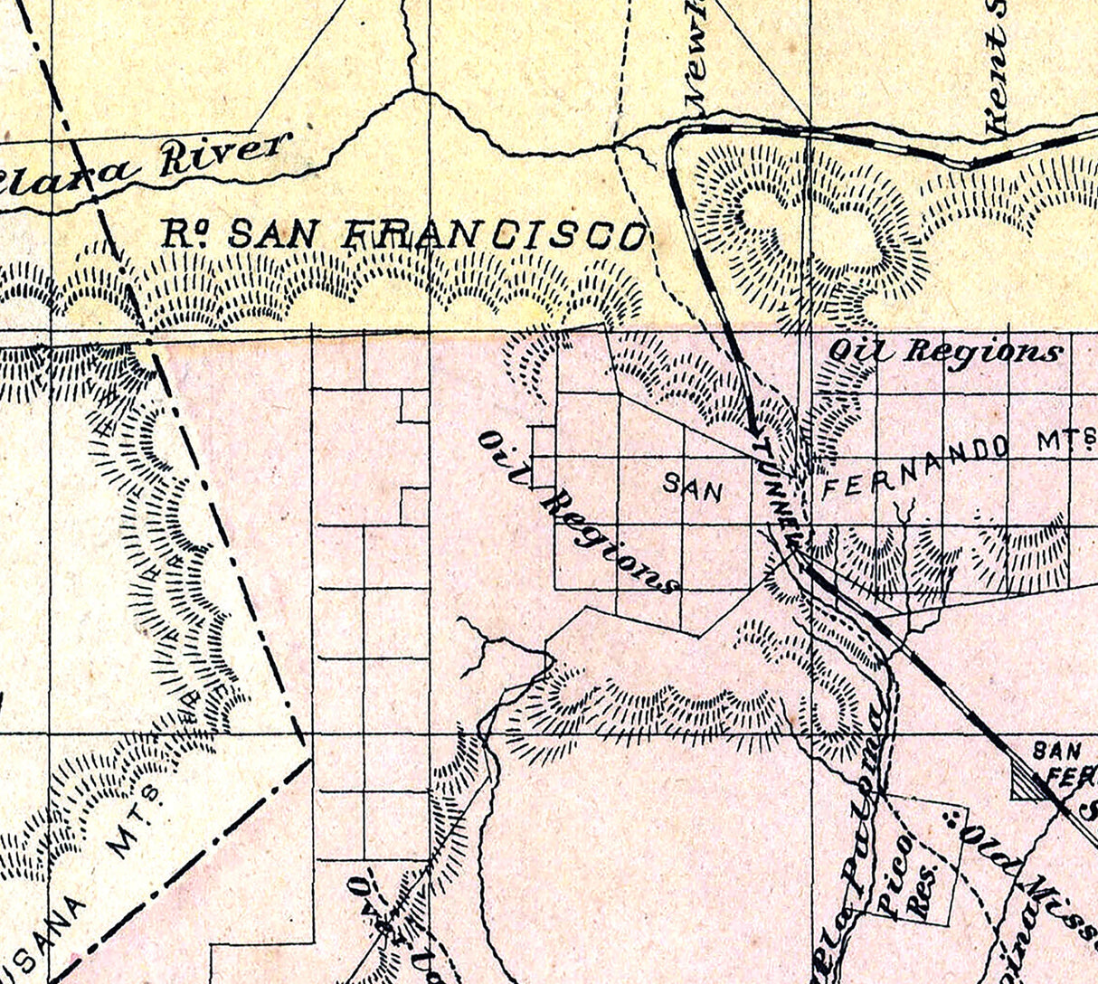 1880 Map of Los Angeles County California