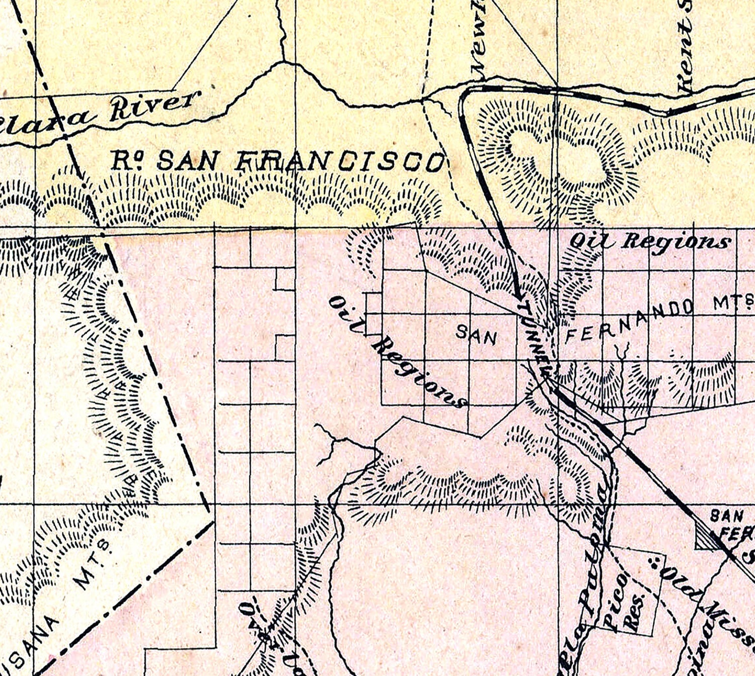 1880 Map of Los Angeles County California