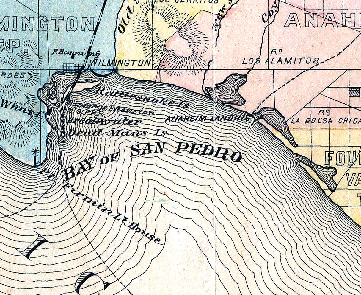 1880 Map of Los Angeles County California
