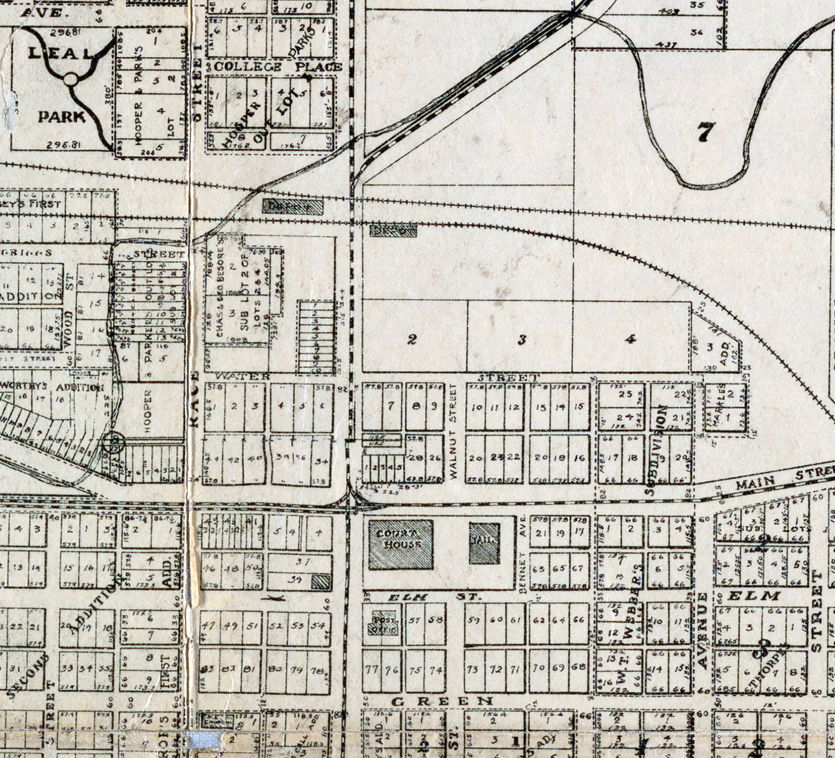1916 Map of Urbana Illinois
