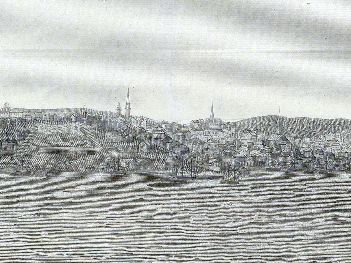 1757 Panoramic Map of Boston