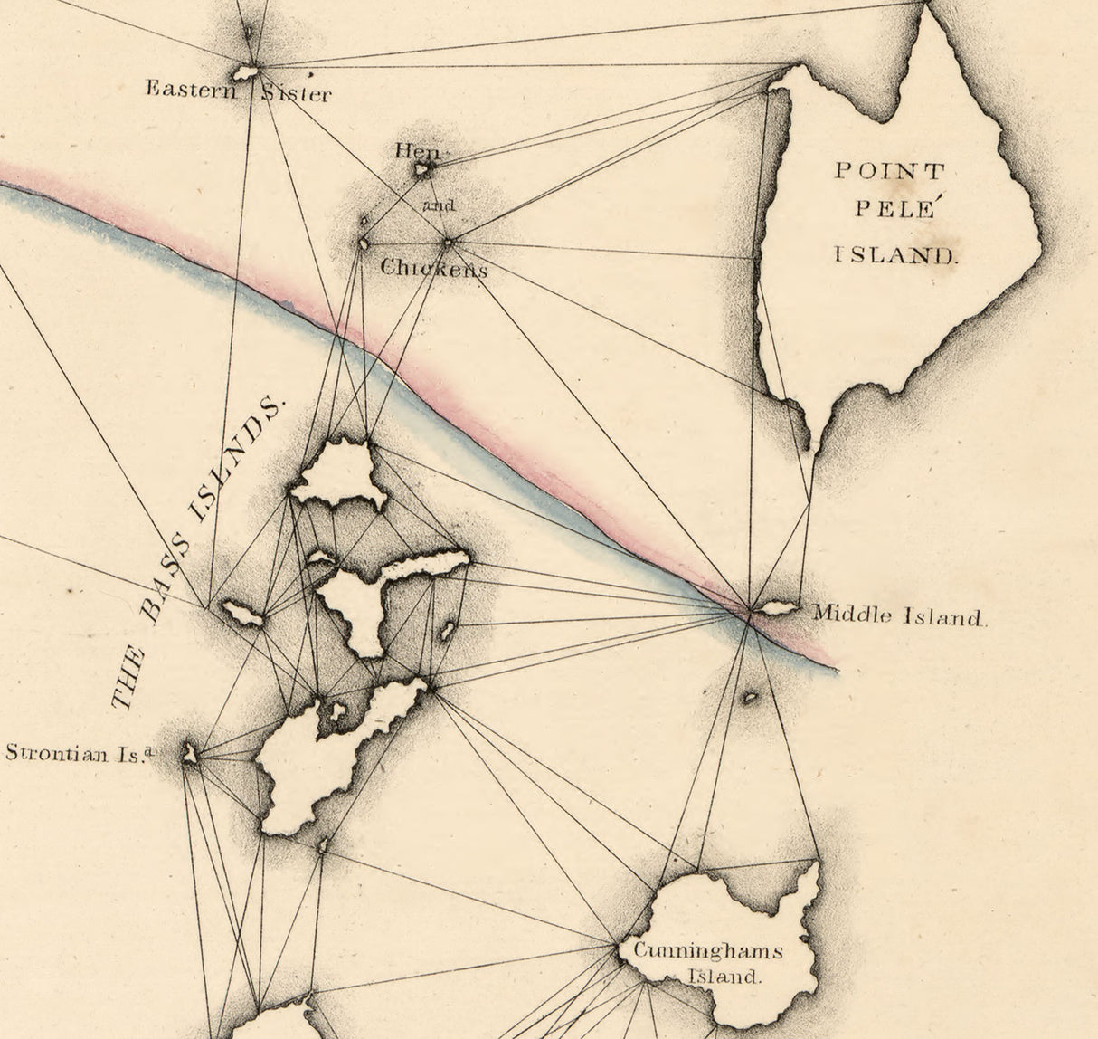 1843 Map of Western Lake Erie Islands