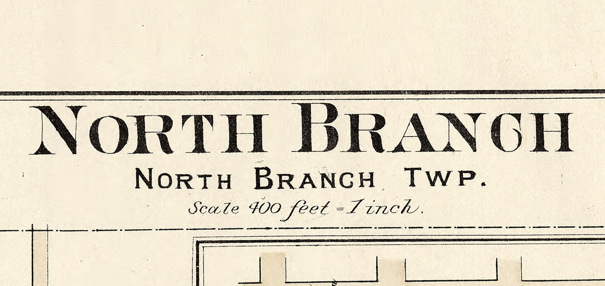 1893 Map of North Branch Lapeer County Michigan