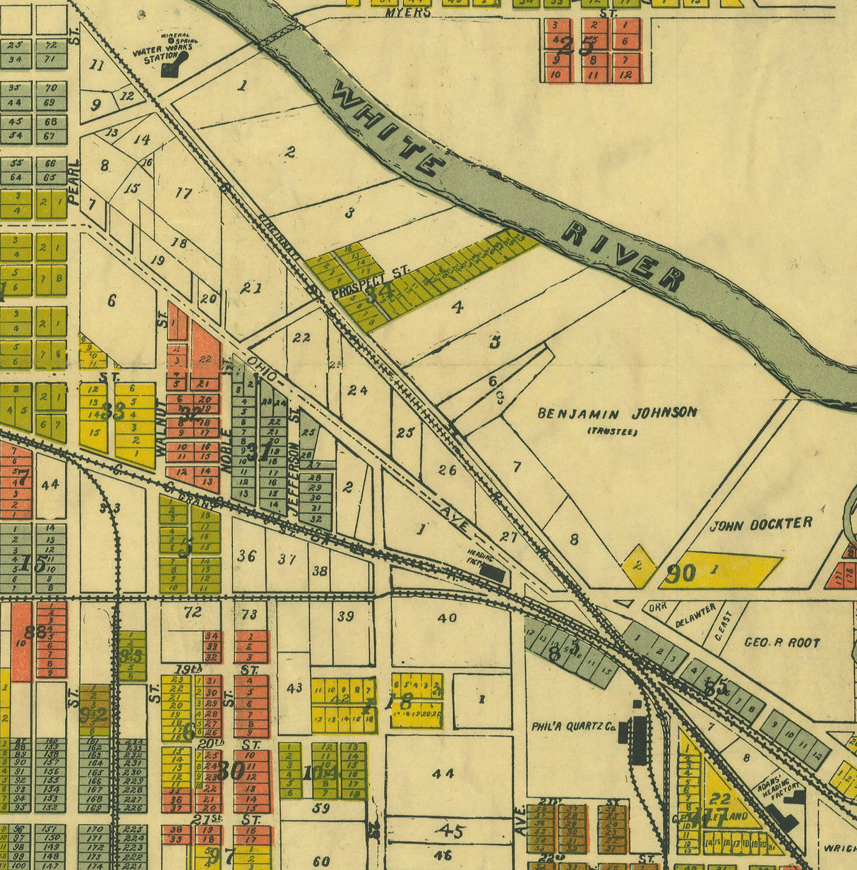 1891 Map of Anderson Indiana