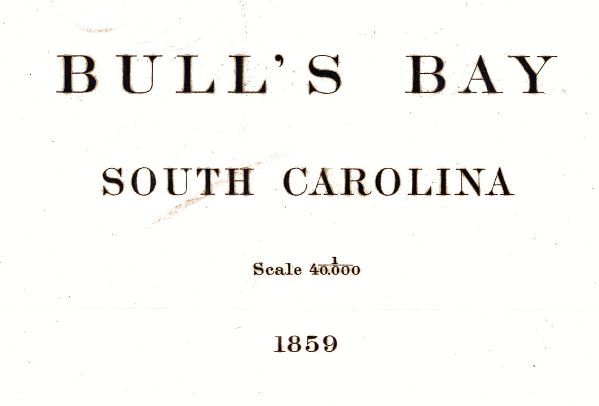 1859 Nautical Chart of Bulls Bay South Carolina Bills Island