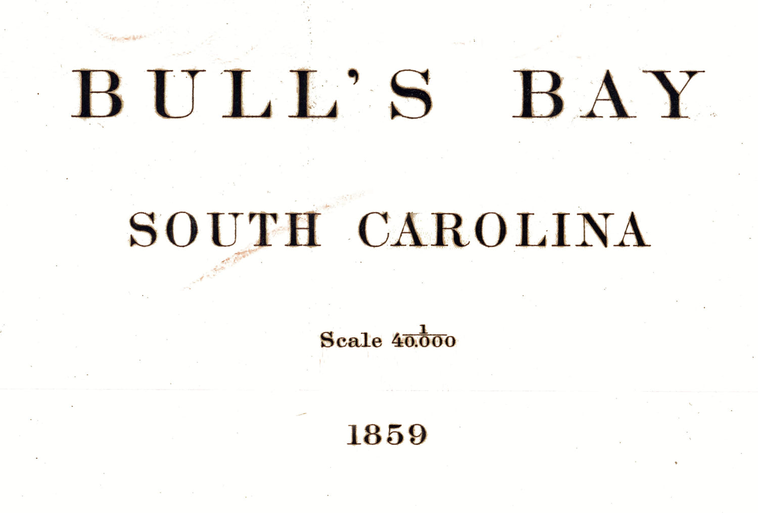 1859 Nautical Chart of Bulls Bay South Carolina Bills Island