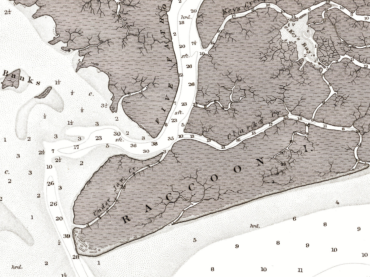 1859 Nautical Chart of Bulls Bay South Carolina Bills Island