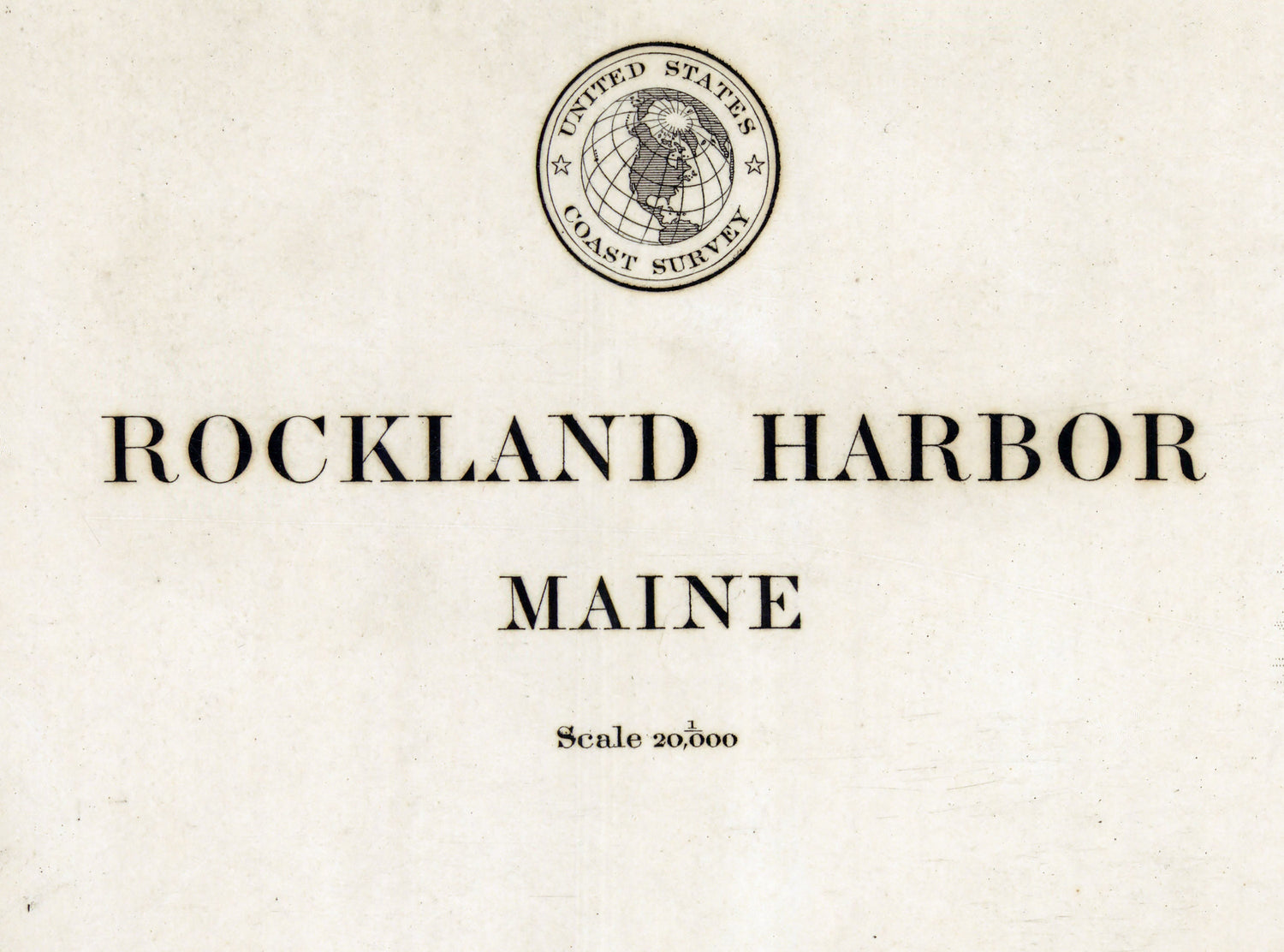 1876 Nautical Chart of Rockland Harbor Maine