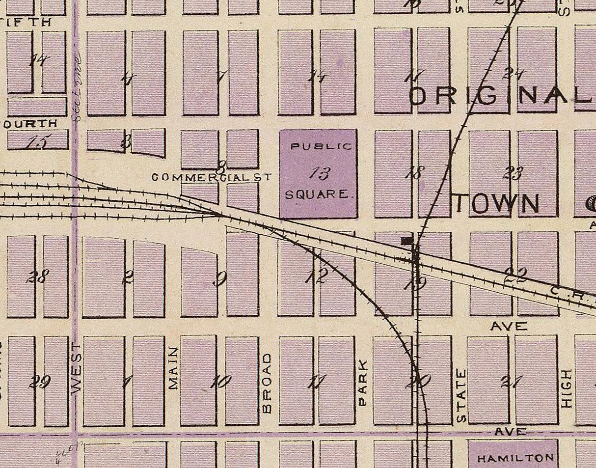 1875 Map of Grinnell Iowa
