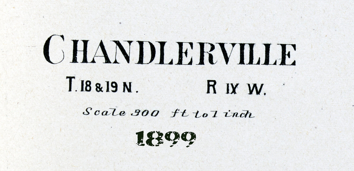 1899 Map of Chandlerville Cass County Illinois