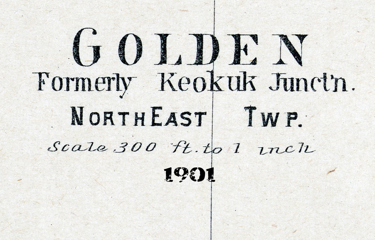 1901 Map of Golden Adams County Illinois