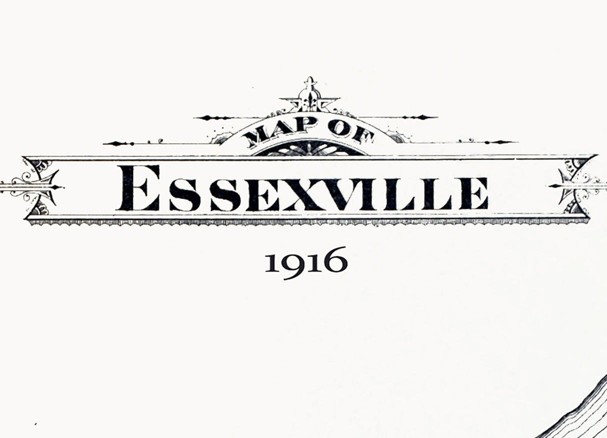 1916 Map of Essexville Bay County Michigan