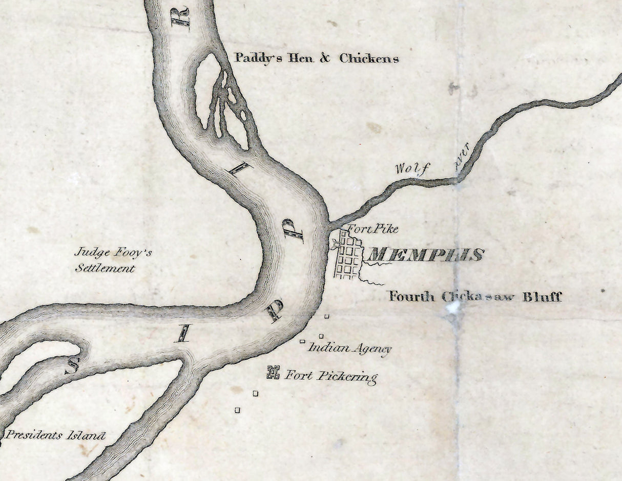 1861 Map of Memphis Tennessee