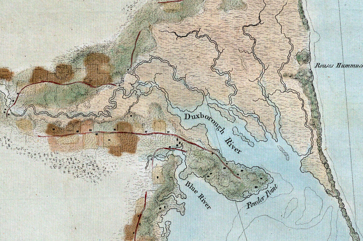 1779 Chart of Plymouth Bay Massachusetts