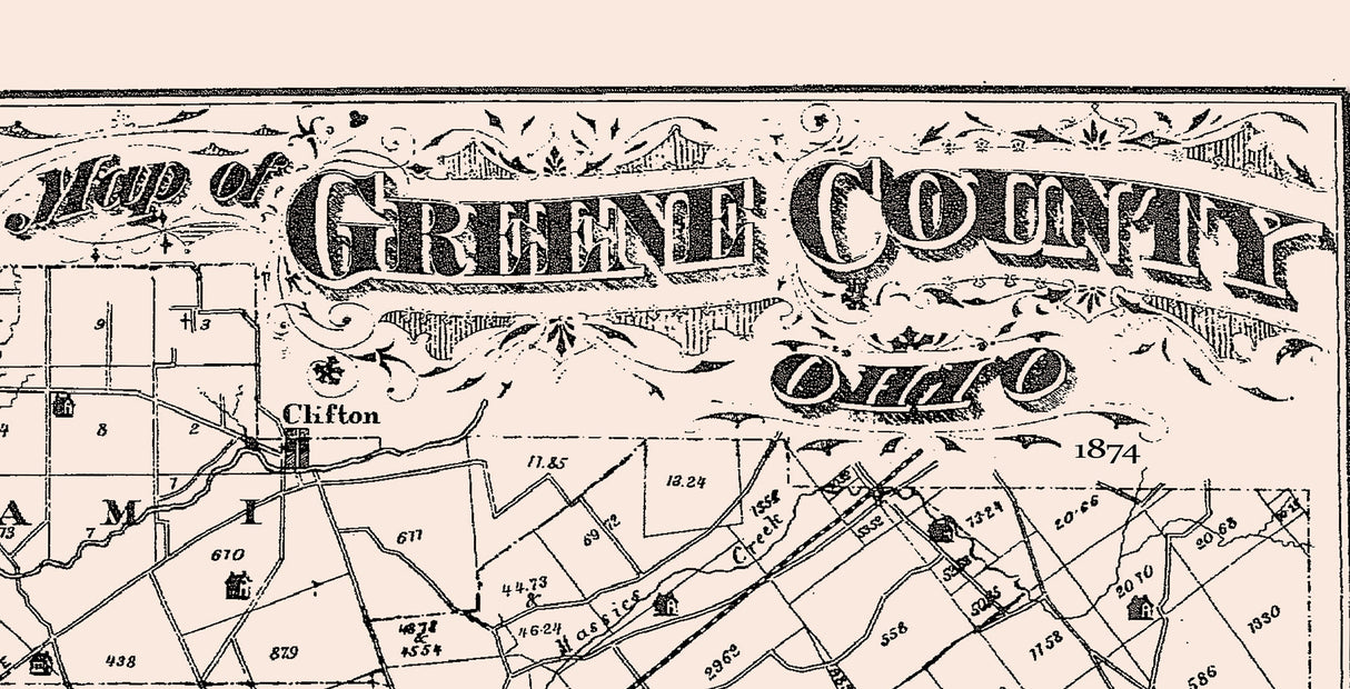 1874 Map of Greene County Ohio