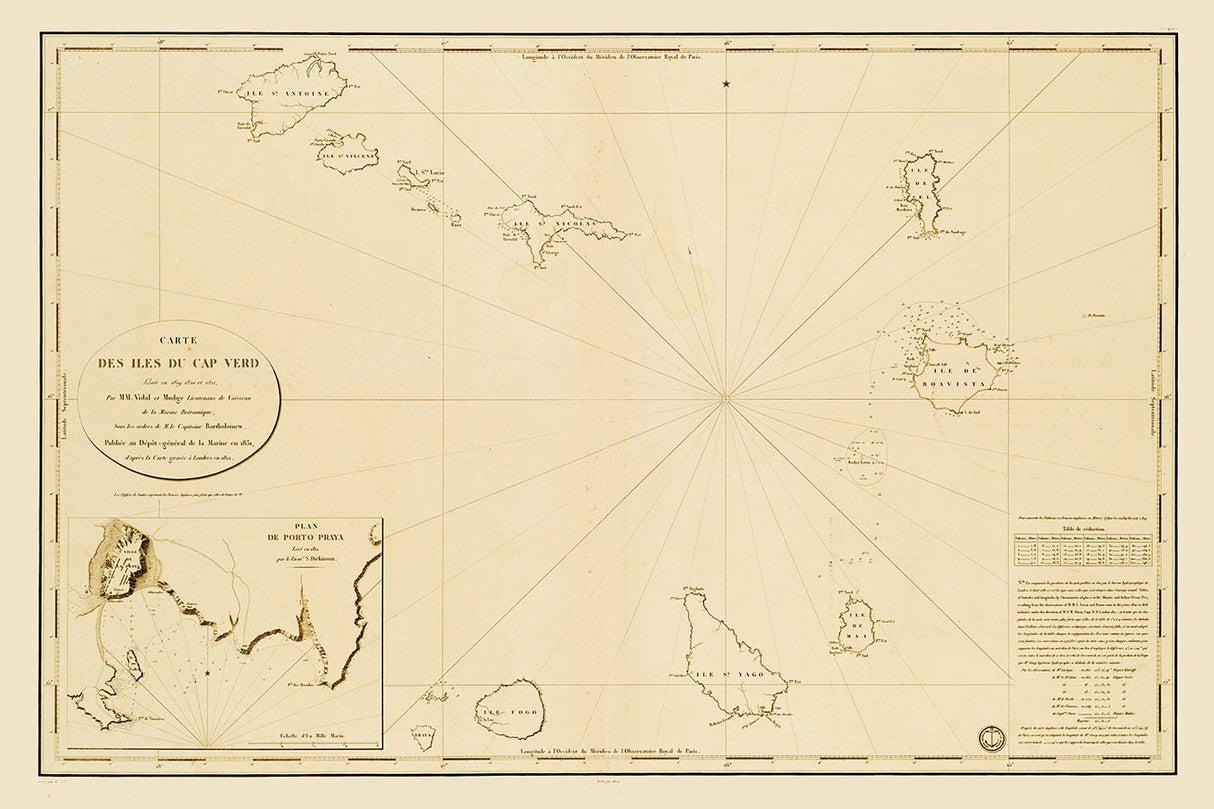 1831 Map of the Cape Verde Islands