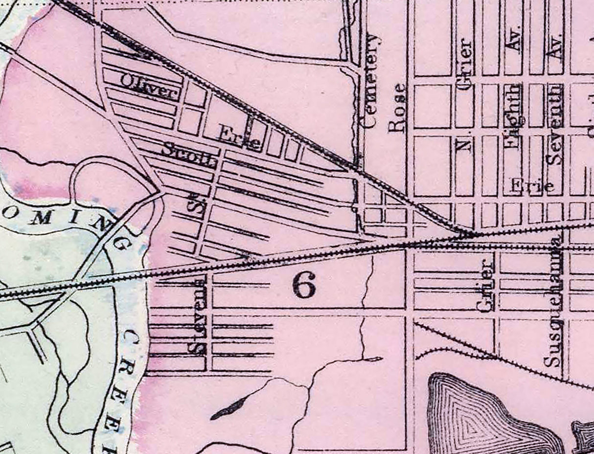 1884 Map of Williamsport Pennsylvania