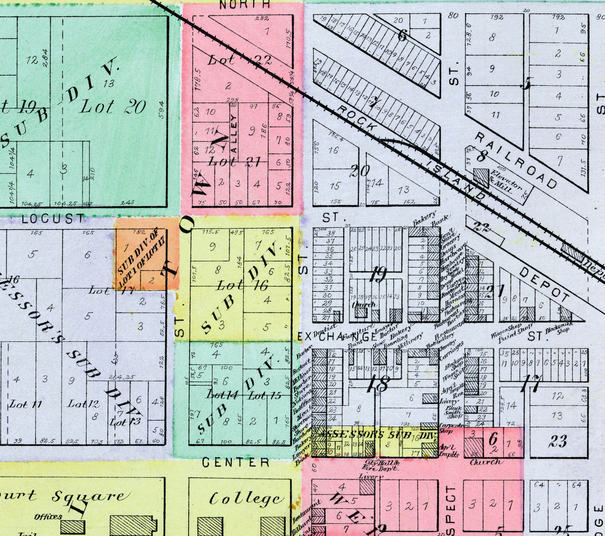 1893 Map of Cambridge Henry County Illinois