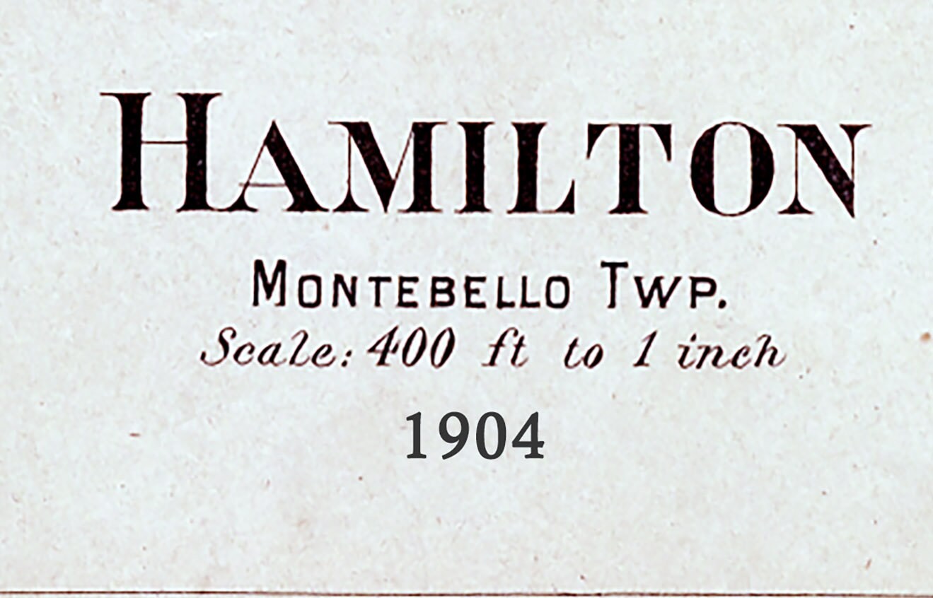 1904 Map of Hamilton Hancock County Illinois