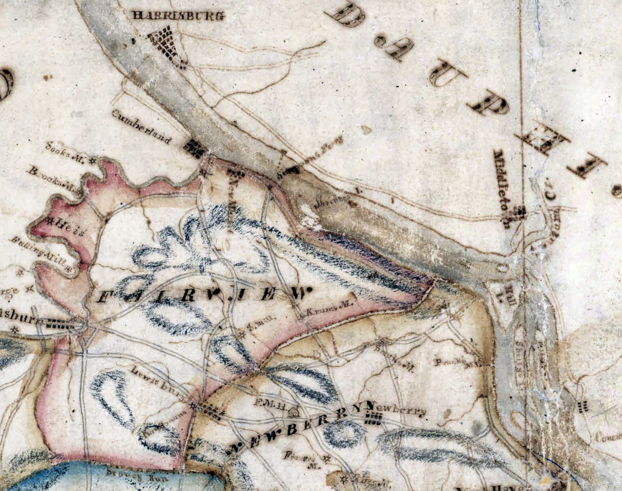 1816 Map of York County Pennsylvania