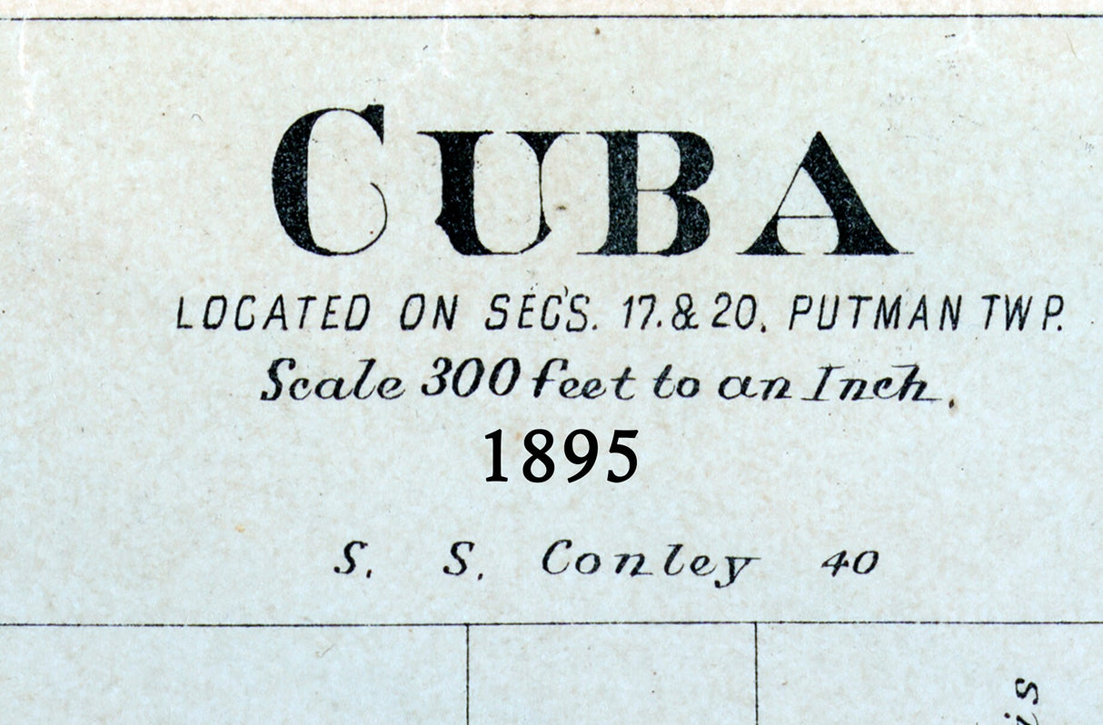 1895 Map of Cuba Fulton County Illinois