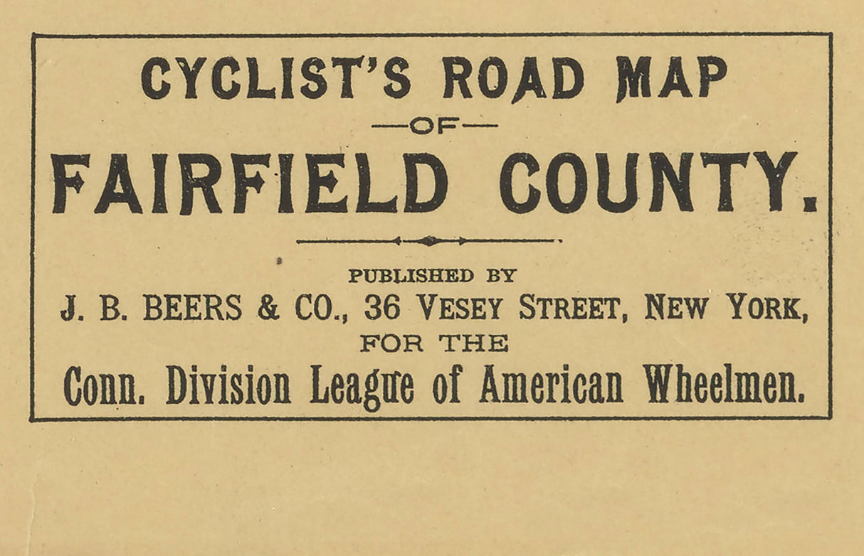 1888 Map of Fairfield County Connecticut