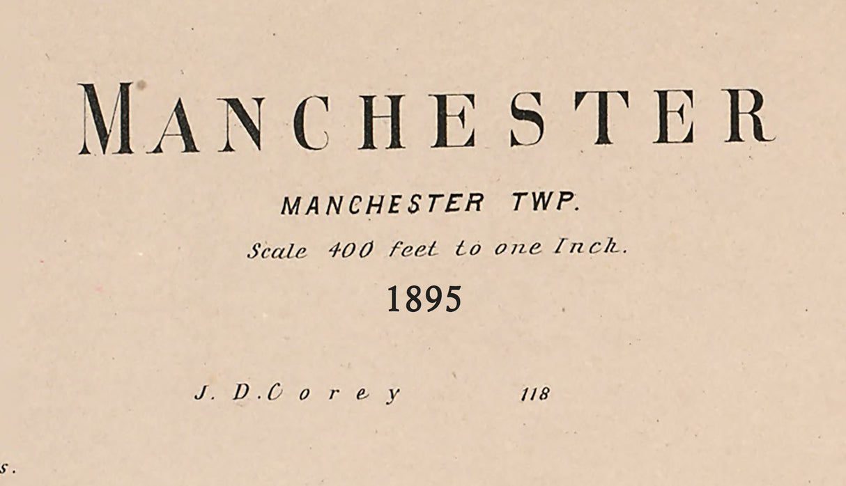 1895 Map of Manchester Washtenaw County Michigan