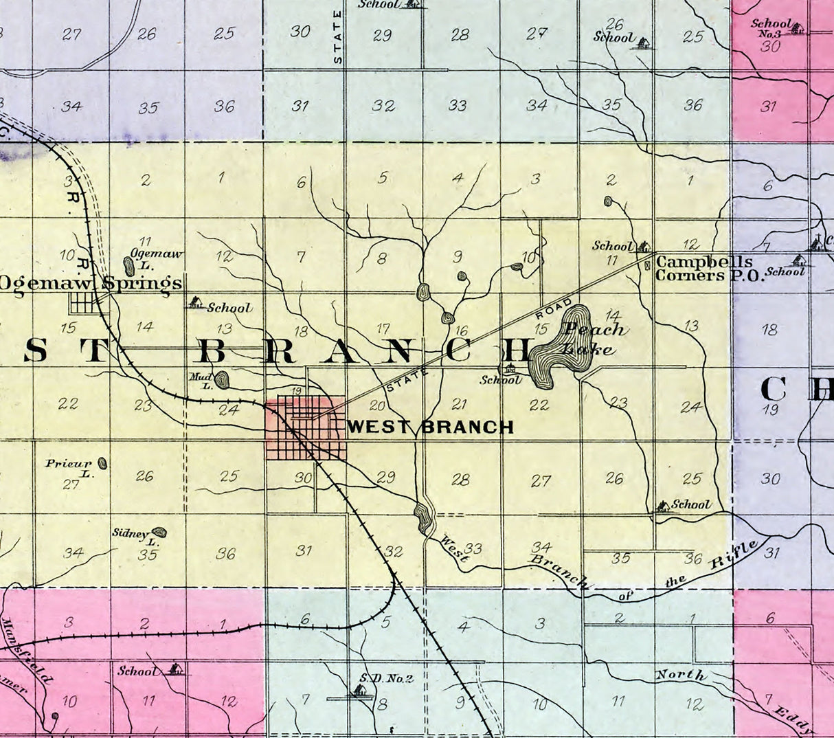 1903 Map of Ogemaw County Michigan
