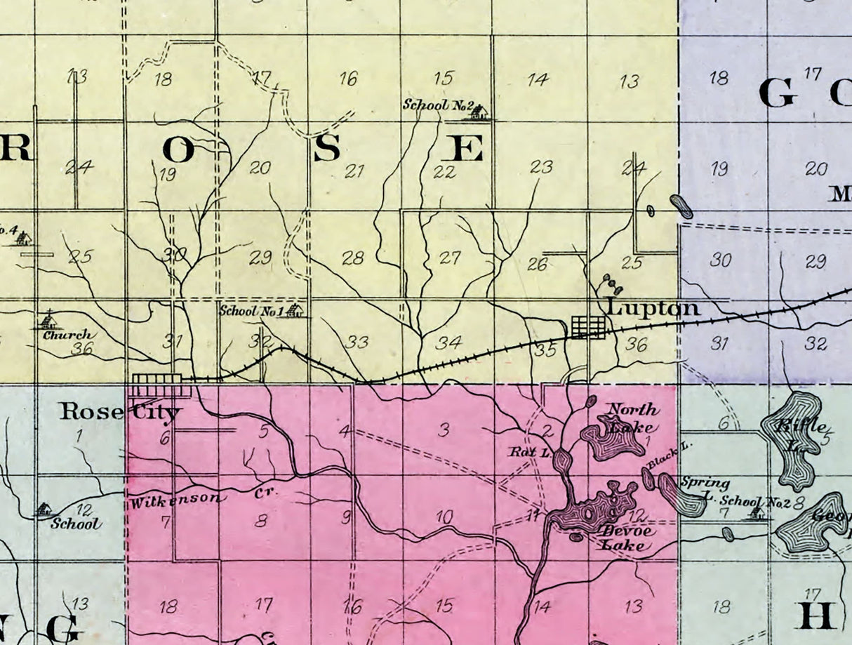 1903 Map of Ogemaw County Michigan
