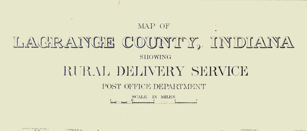 1909 Map of LaGrange County Indiana